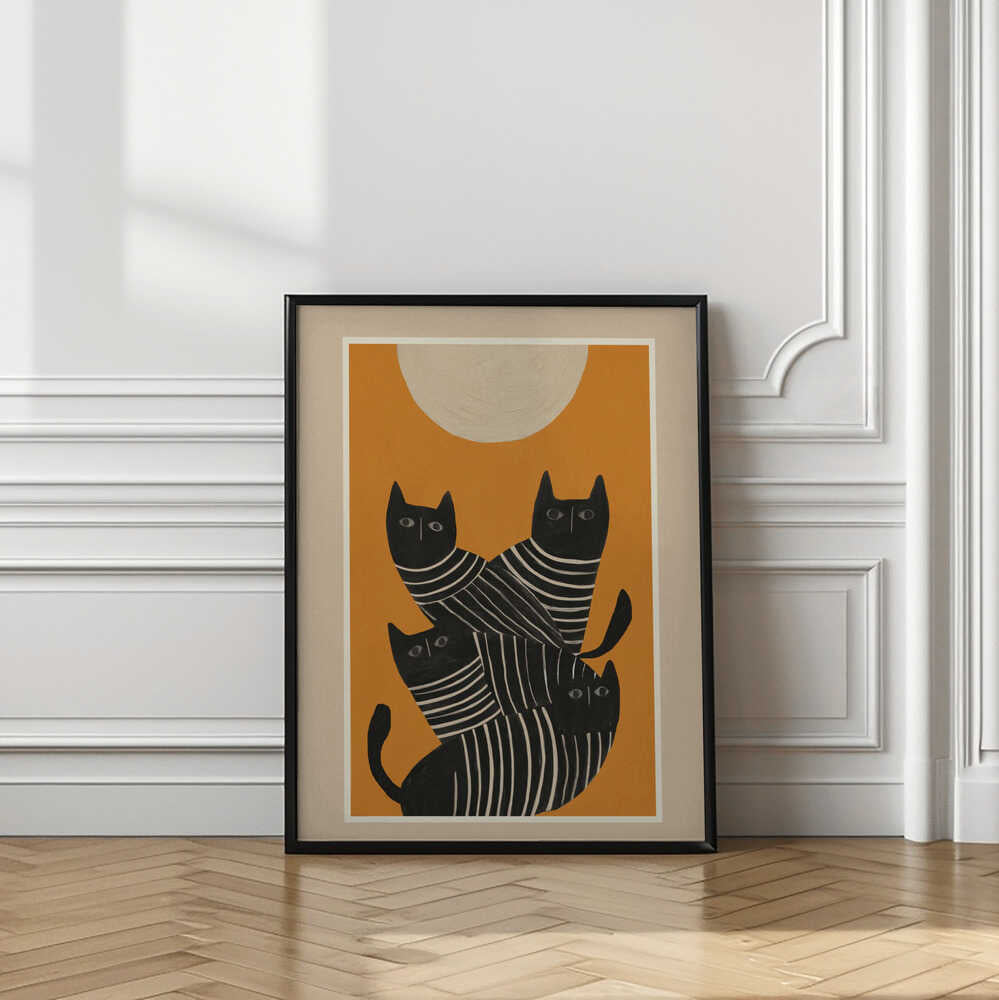 Abstract Black Cats