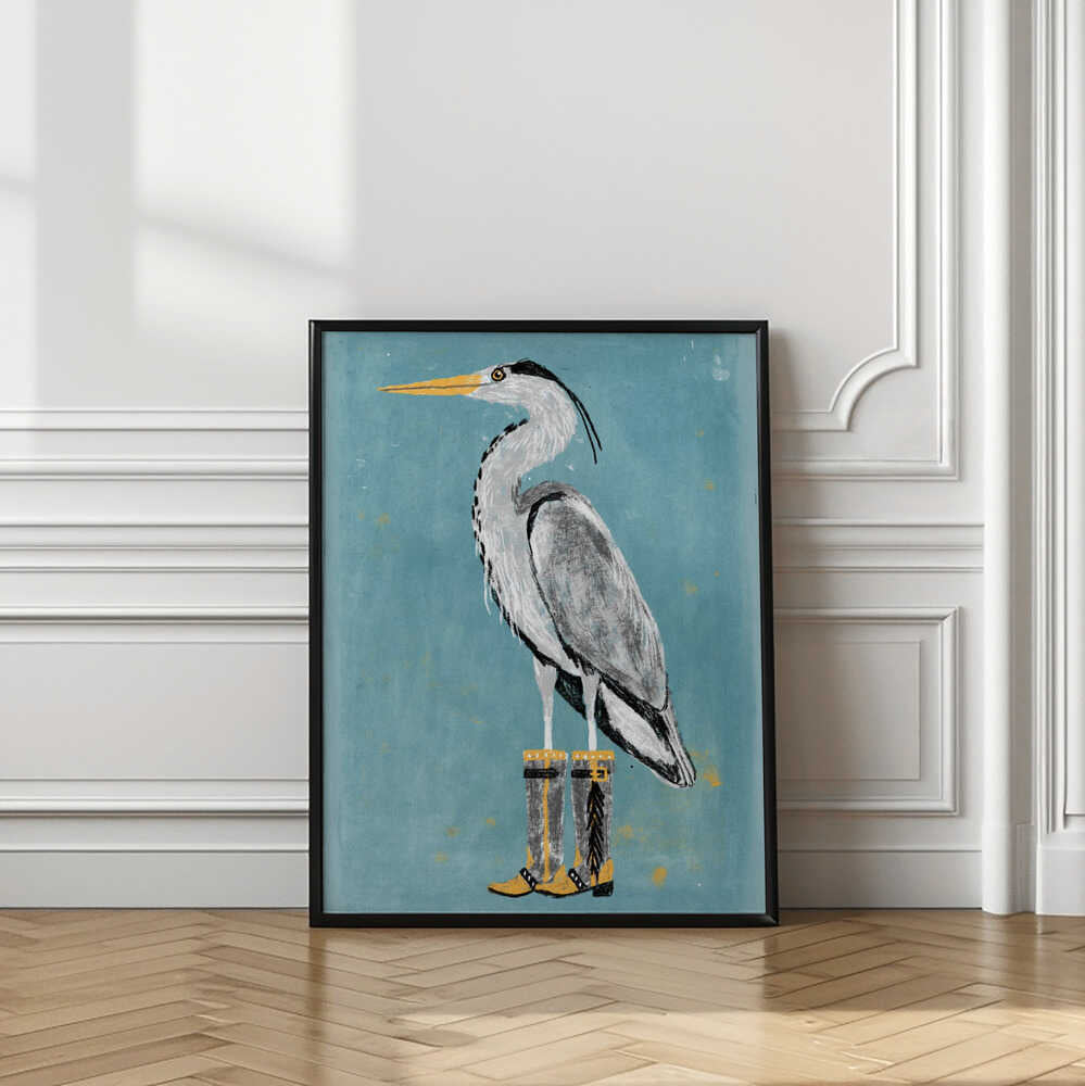 Grey Heron in Cowboy Boots