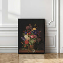 Load image into Gallery viewer, A Light Cane Basket With Flowers By C. D. Fritzsch