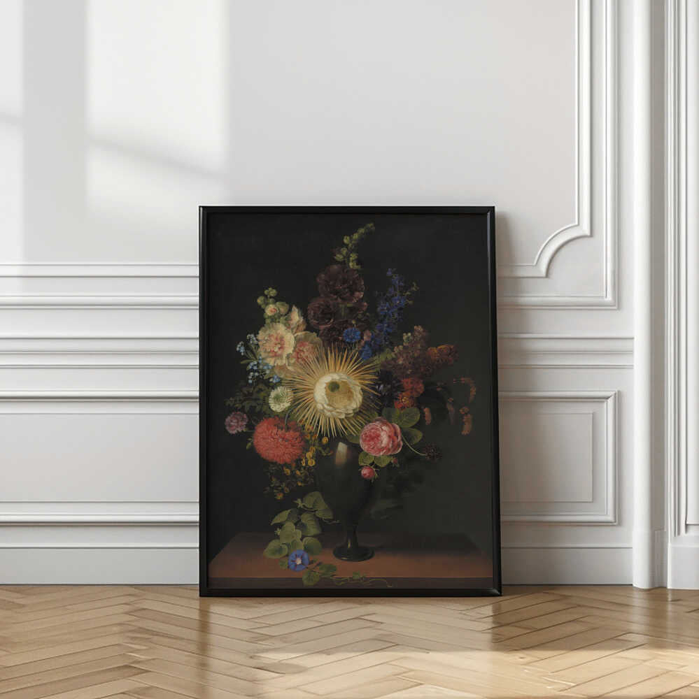 A Porphyry Vase With Cactus Grandiflora and Other Flowers By C. D. Fritzsch