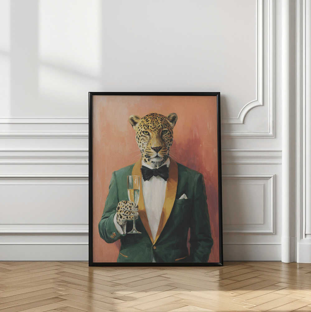 Leopard In Green Tuxedo