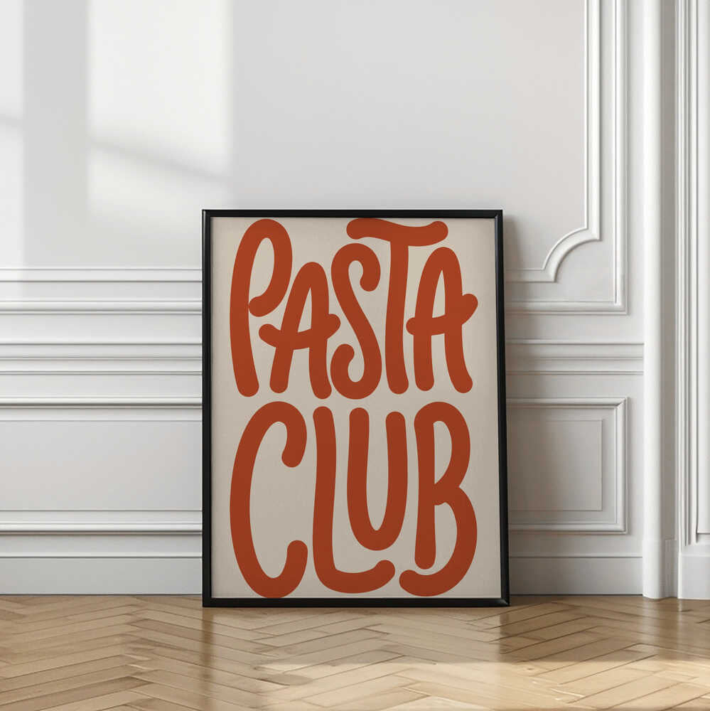 Retro Pasta Club Kitchen Typography