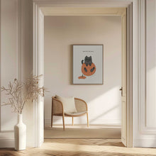 Load image into Gallery viewer, Black Cat Playfully Sitting In A Pumpkin