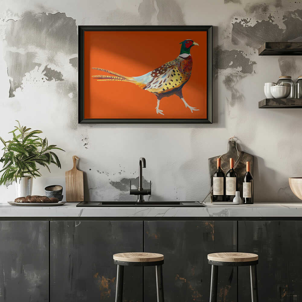 Colorful Walking Pheasant