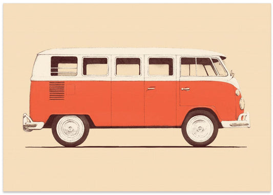 VW Campervan | Redvan wall art