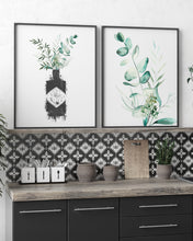 Load image into Gallery viewer, Botanical Gin Bottle Print | Kitchen Gin Wall Art | Hendricks Gin Print | Kitchen Wall Art