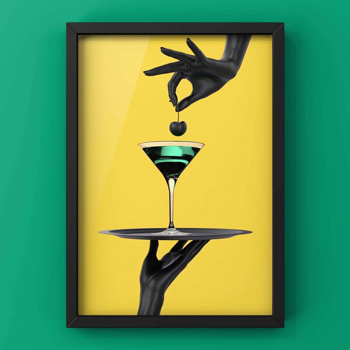 Let’s Make Martini’s Bold Wall Art | Bright Yellow Wall Art