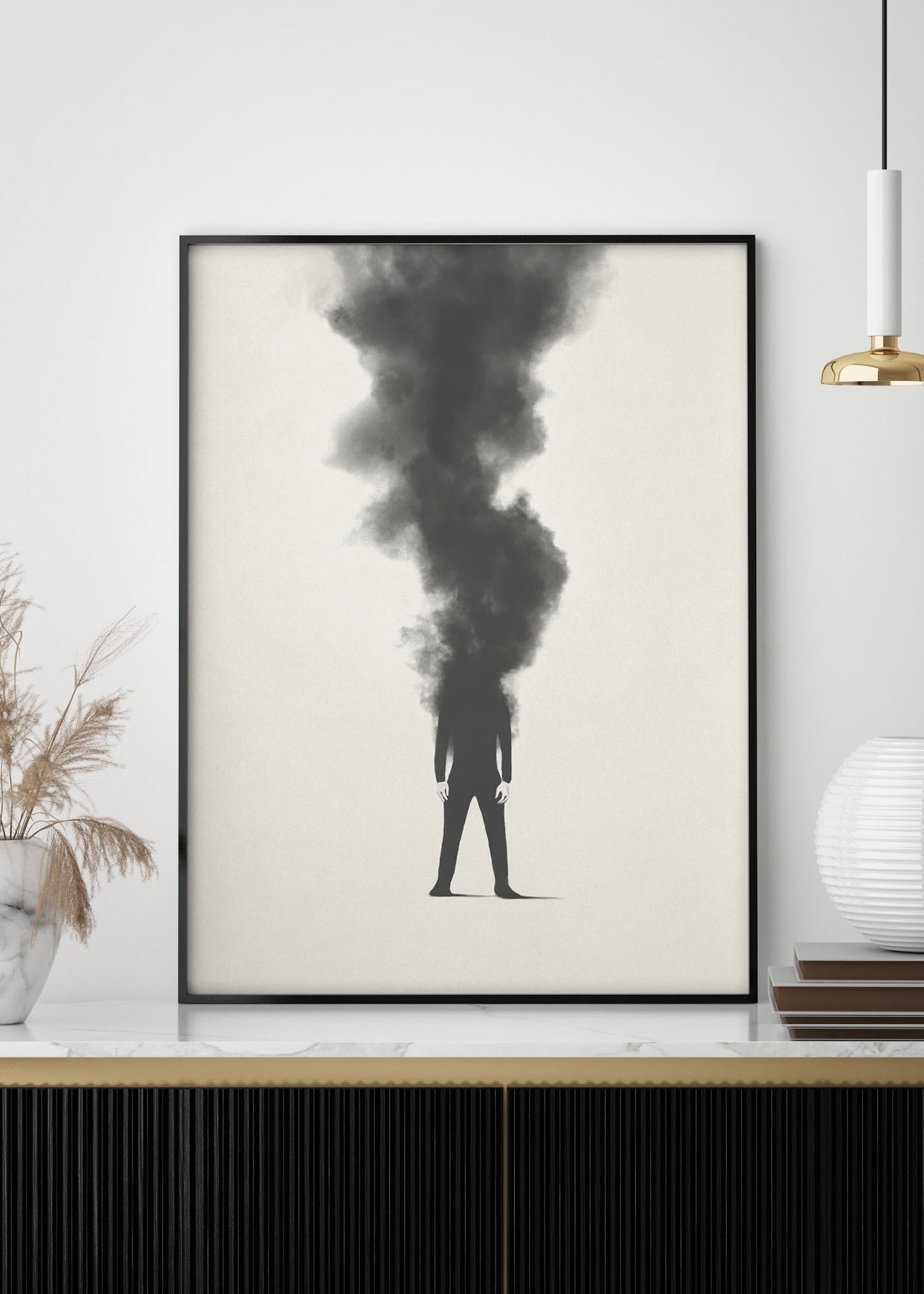 The Dark Arts Smokey Portrait Illustration | Quirky Wall Art Print