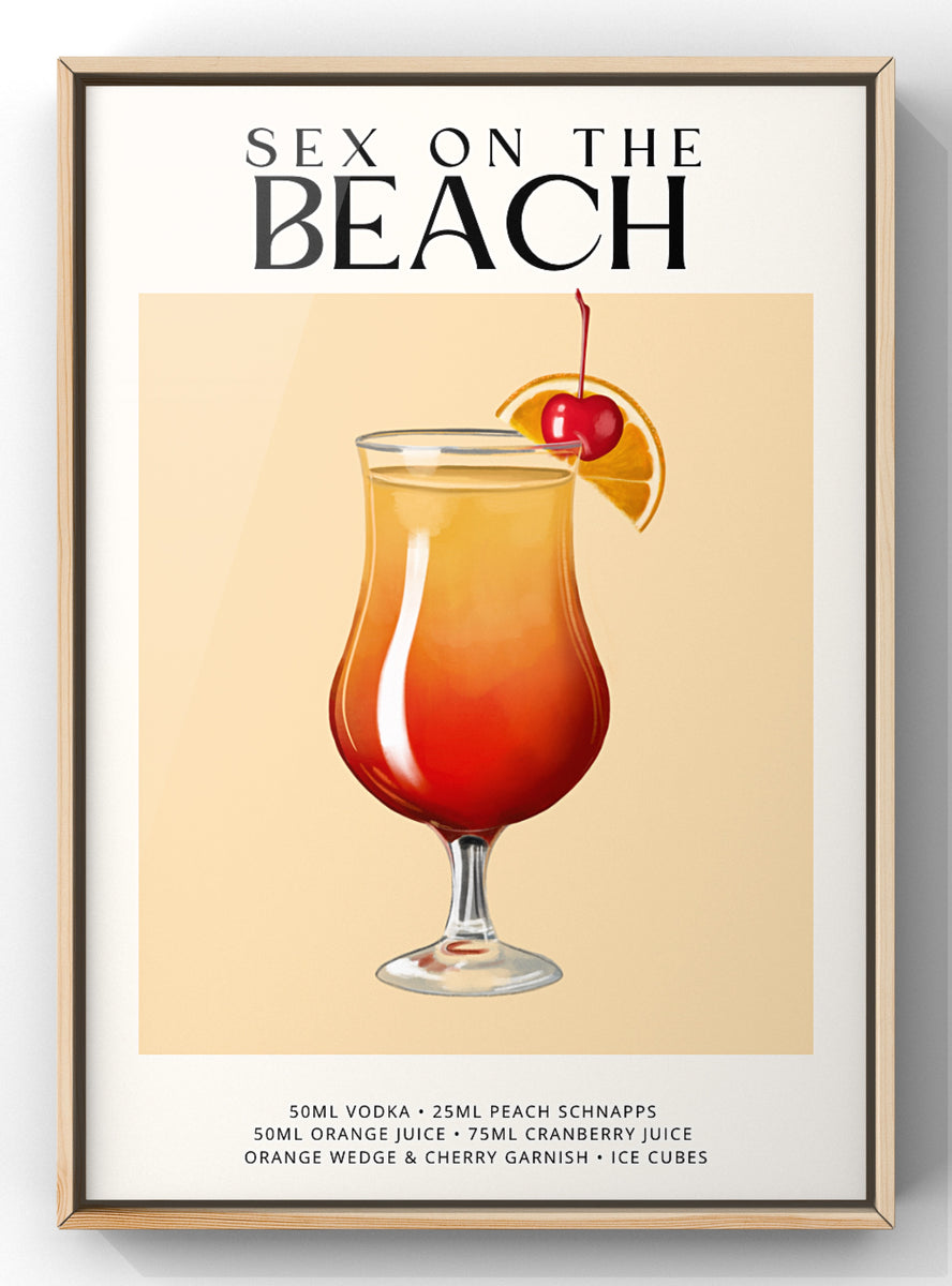 Affiche décorative cocktail Sex on the beach