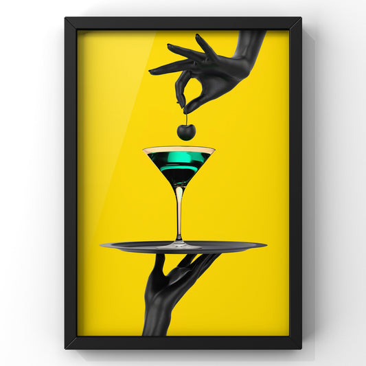 Let’s Make Martini’s Bold Wall Art | Bright Yellow Wall Art