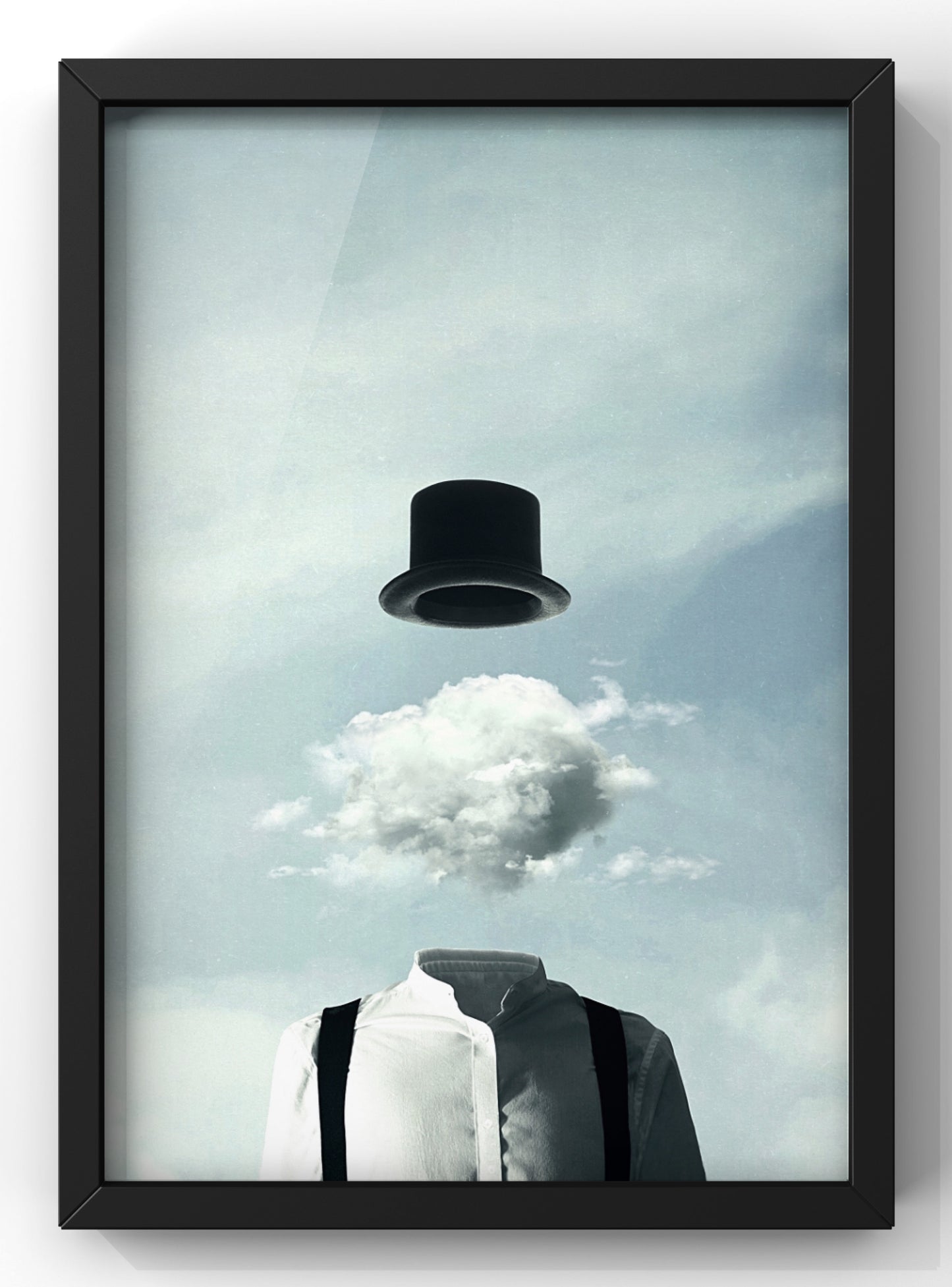 Head in the clouds Portrait | Quirky Wall Art Print