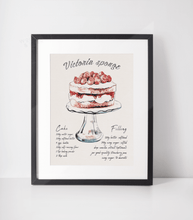 Load image into Gallery viewer, Victoria Sponge Recipe Print