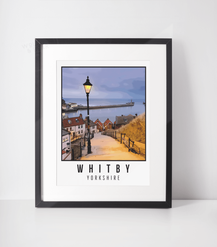Whitbys 199 Steps Illustration Print
