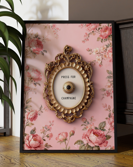 Press for Champagne Pink Wall Art VOL 2  – Glam Vintage Print for Elegant Home Decor