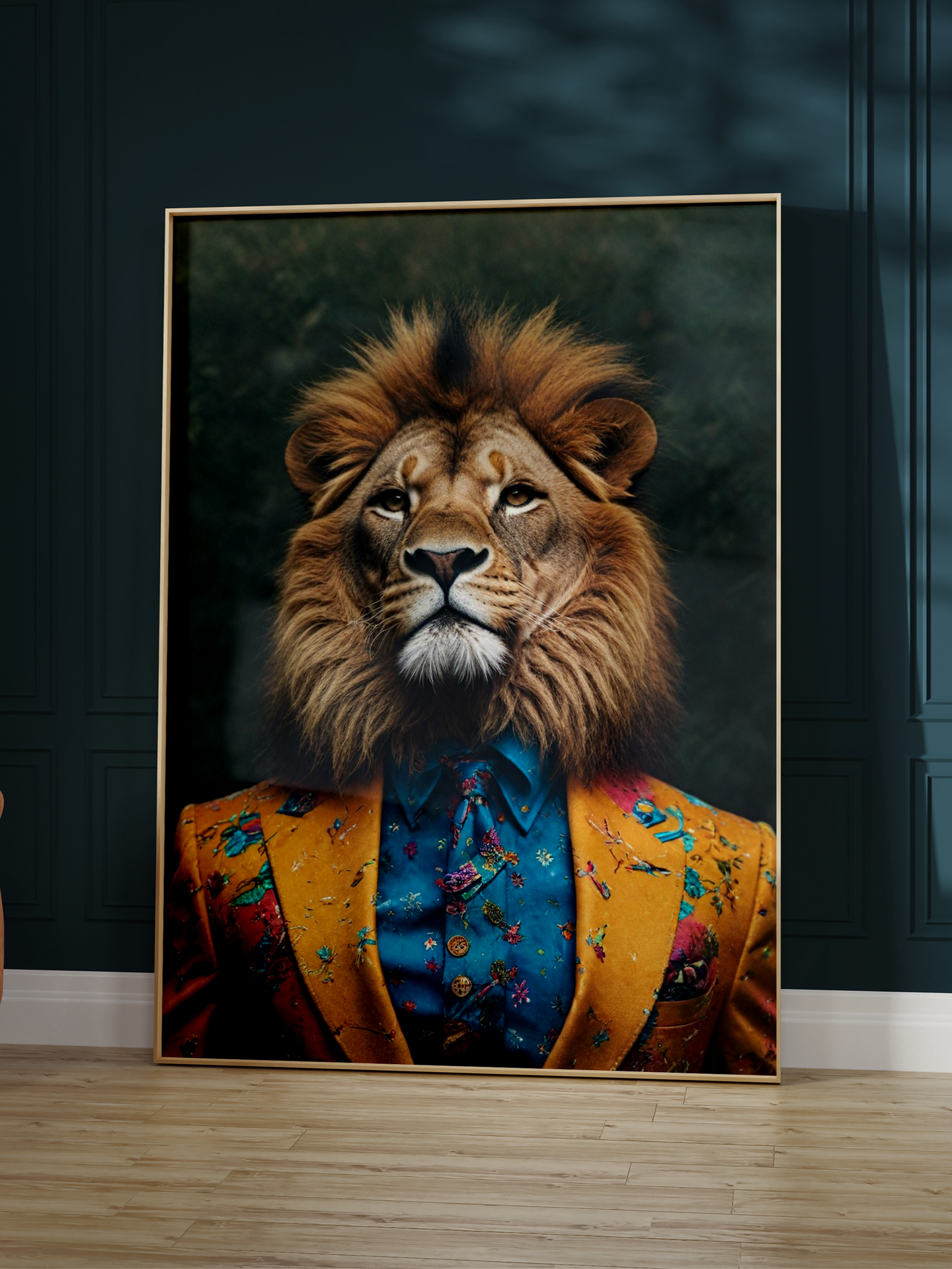 Fabulous Lion Portrait | Altered Lion Portrait Wall Art