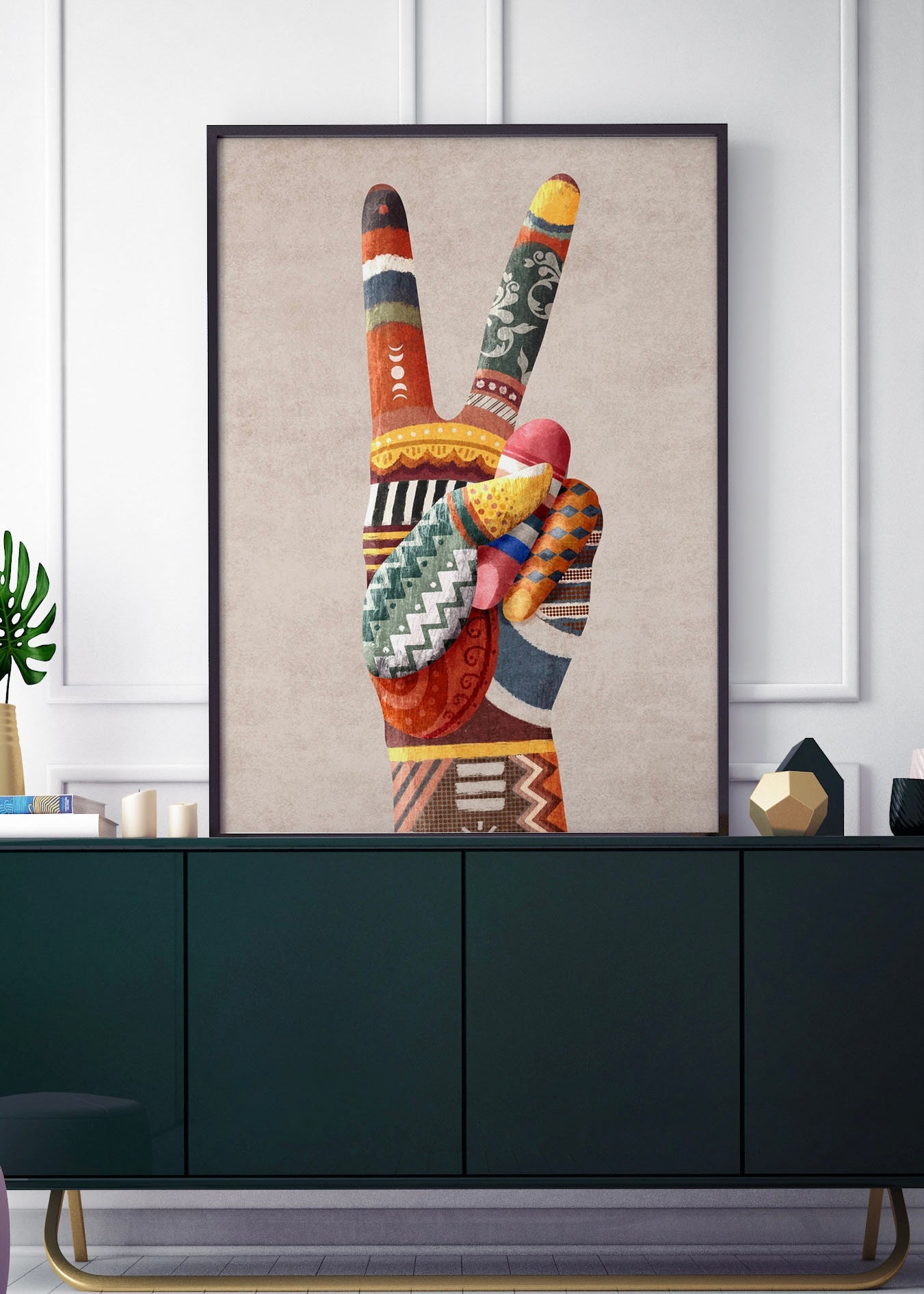 Moroccan style Peace Hand | V Hand By Emel Tunaboylu
