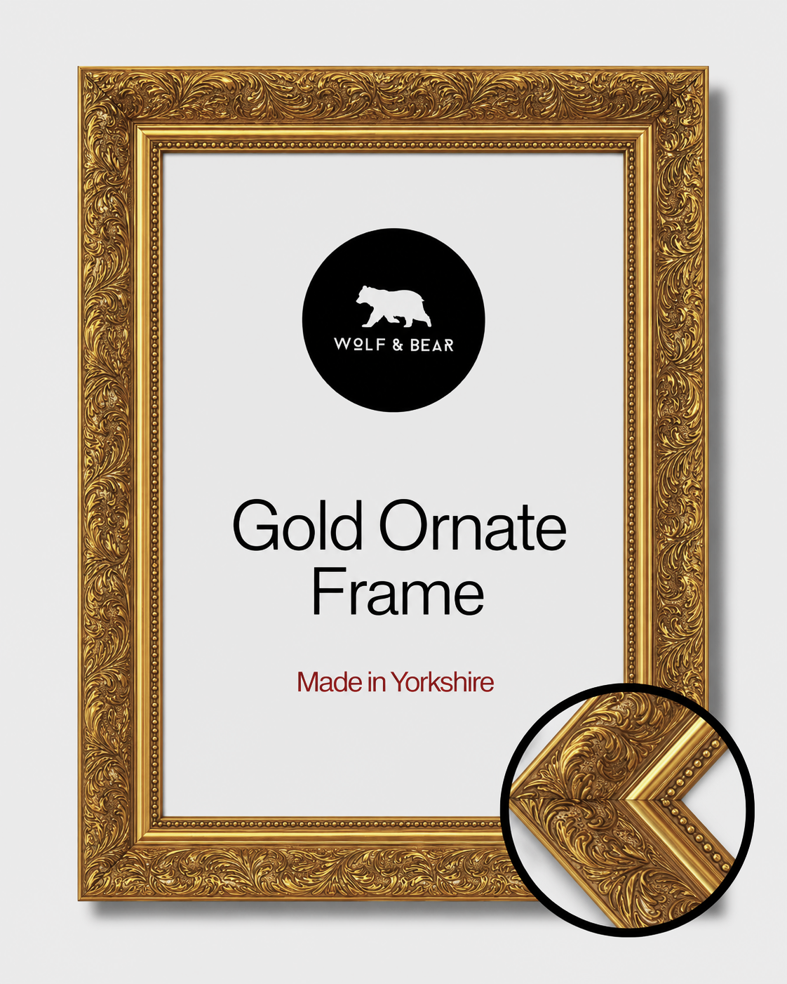 Ornate Gold Frame LUX Wood Collection