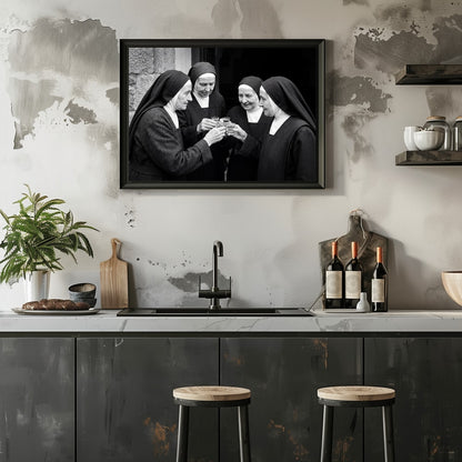 Joyful Nuns Toasting