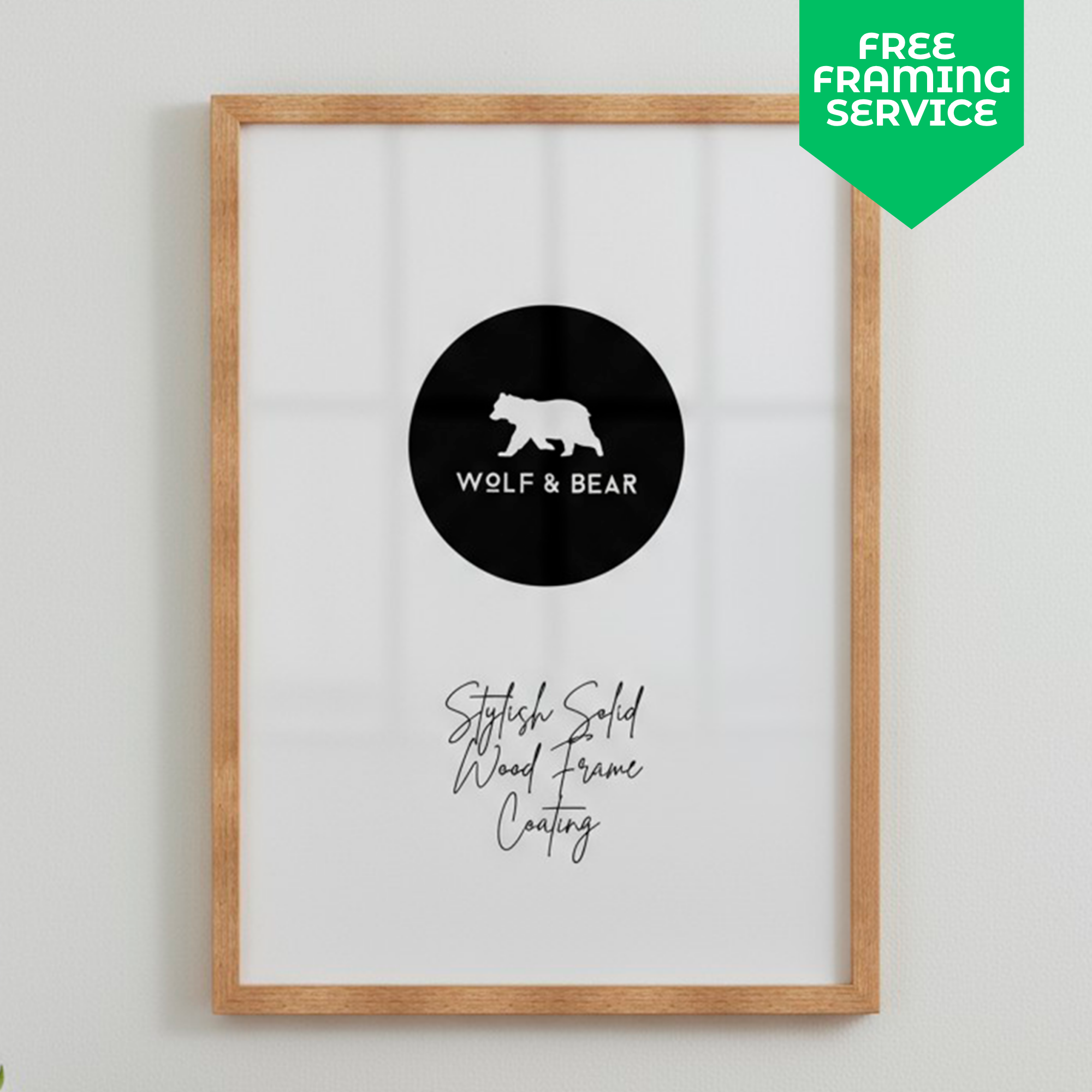 Solid Wood Oak Frame