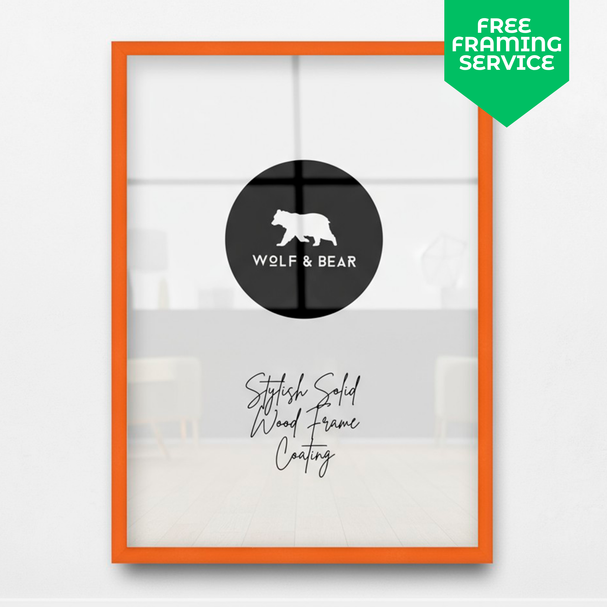 Solid Wood Orange Frame