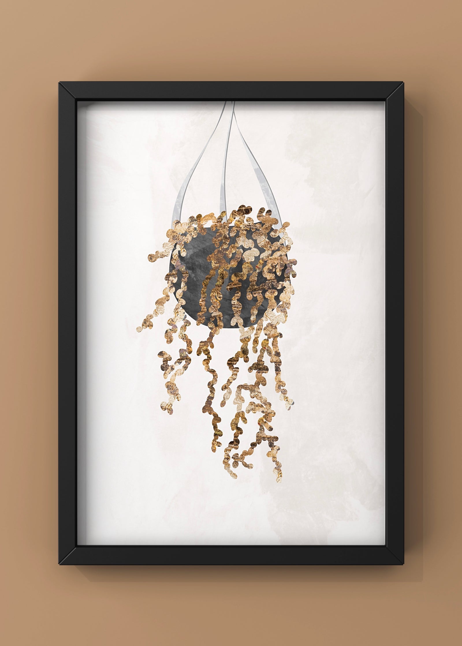 Black and gold house plant 2 By Sarah Manovski