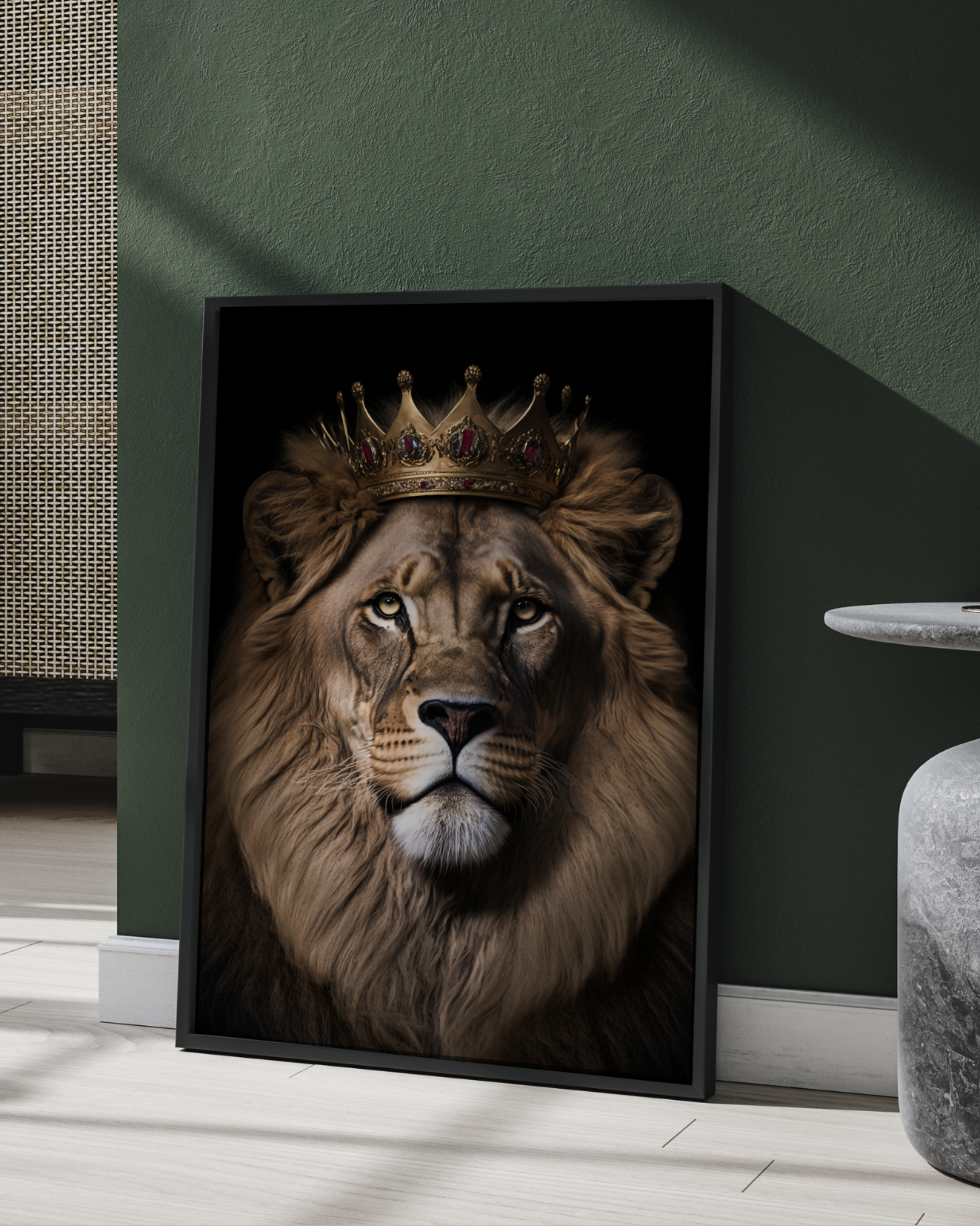 The King | Altered Lion Wall Art