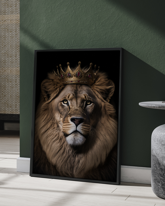 The King | Altered Lion Wall Art