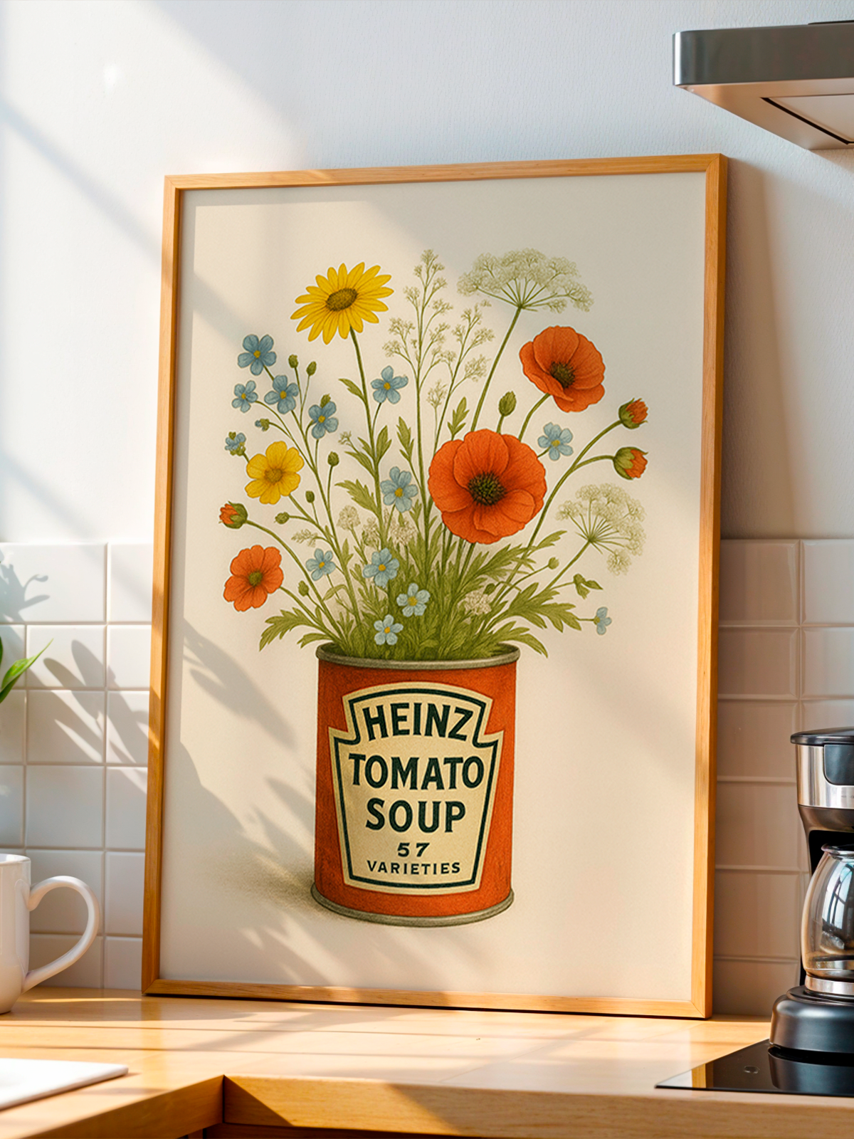 Floral Tomato Soup | Kitchen Wall Art | By Samantha Blake