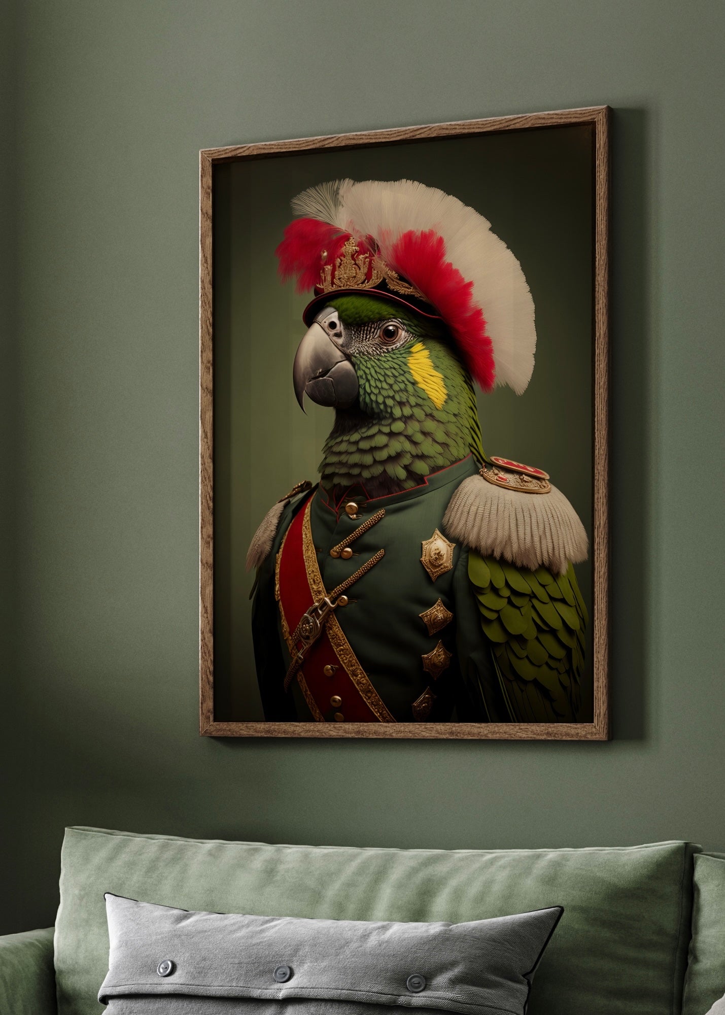 Captain Parrot | Altered Animal Portrait Wall Art