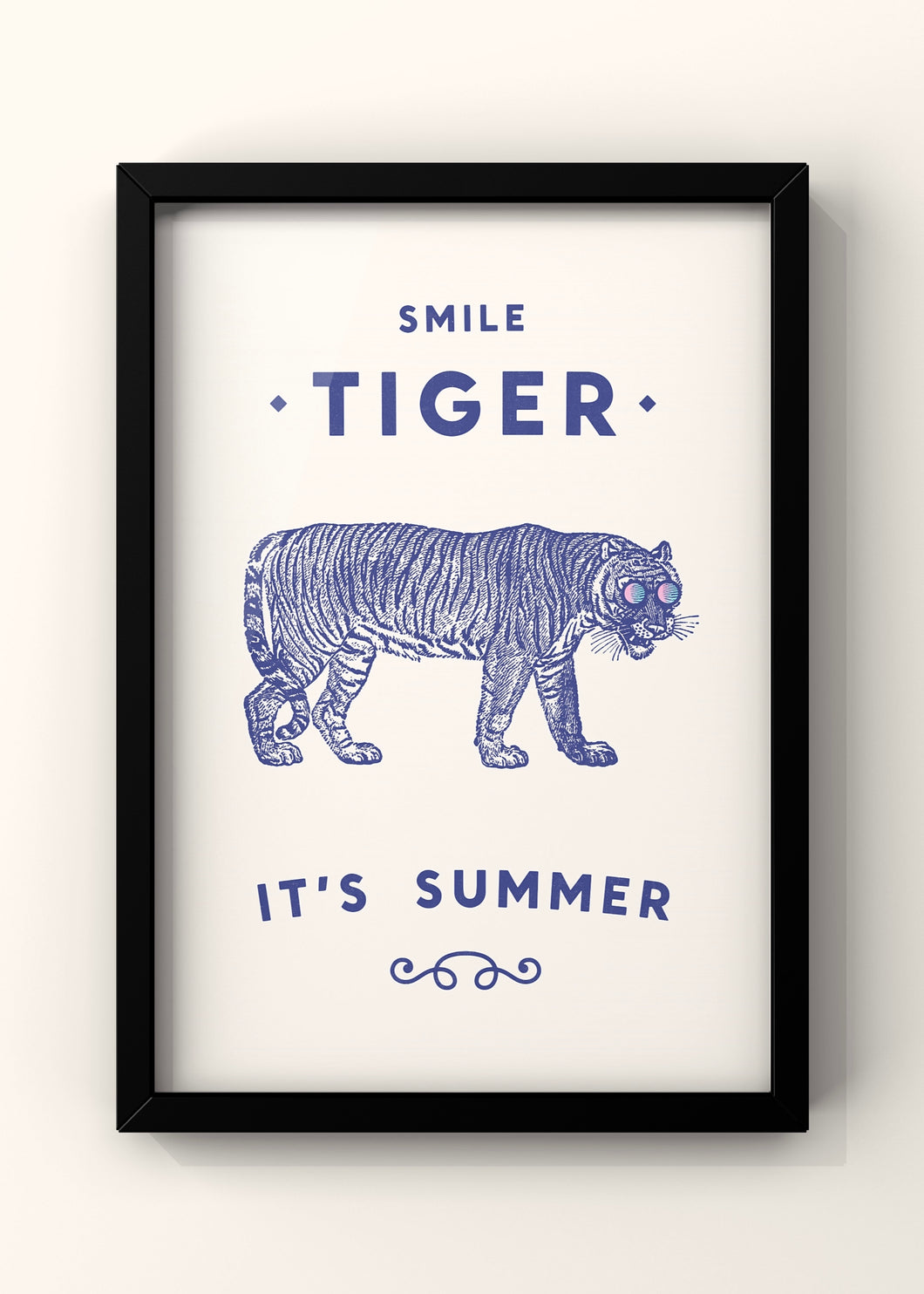 Smile Tiger By Florent Bodart Animal Quote Wall Art Print Wolf