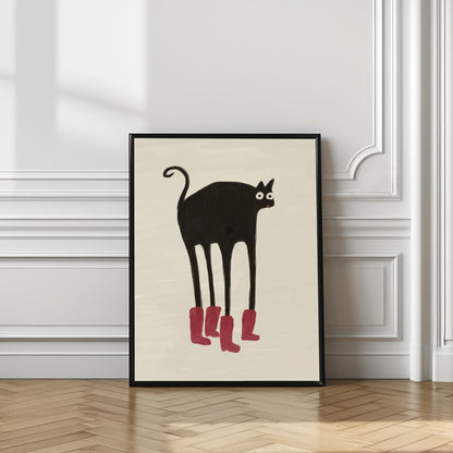 Funny Black Cat Boots