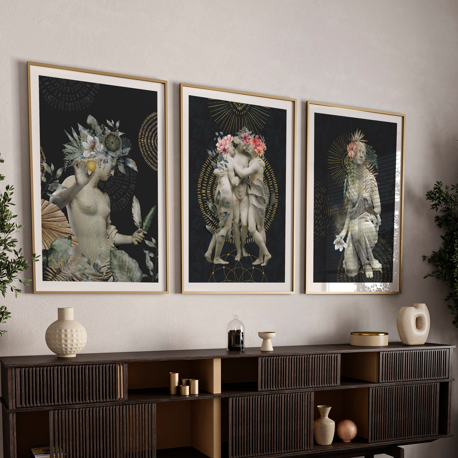 Botanical Divinity | Gallery Wall Set of 3 Prints