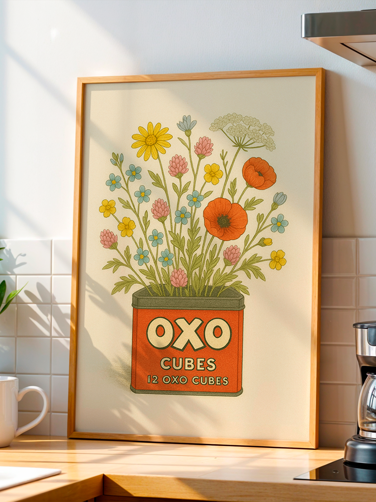 Floral Stock Cubes | Kitchen Wall Art | By Samantha Blake