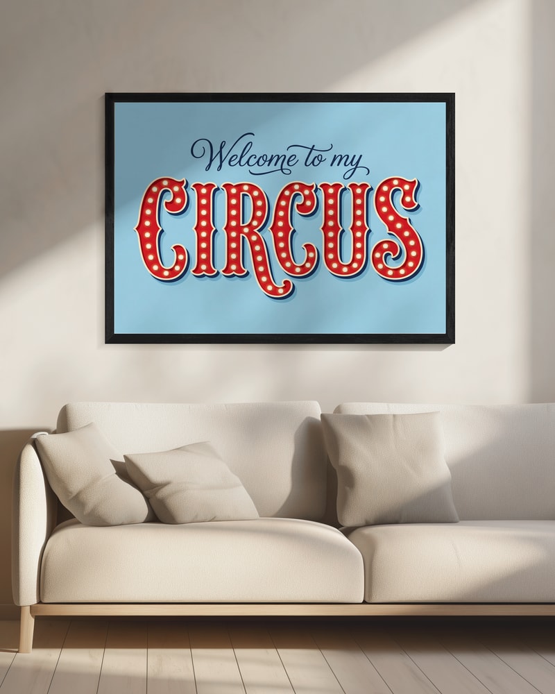 Retro Marquee Circus Sign