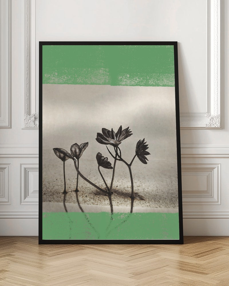 Reflected Green Flowers
