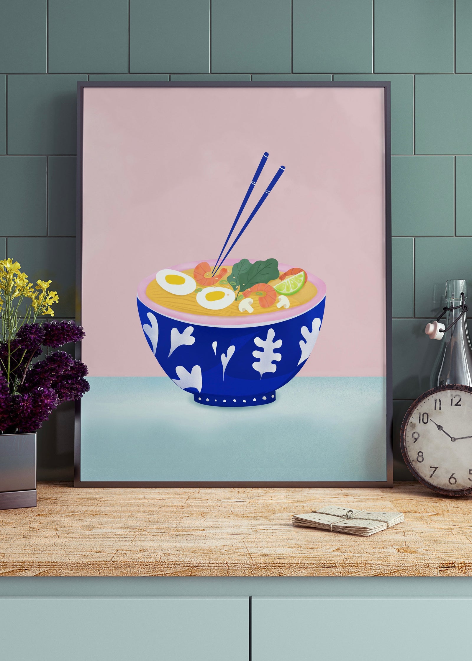 Ramen Bowl By Petra Lizde | Kitchen Wall Art Print