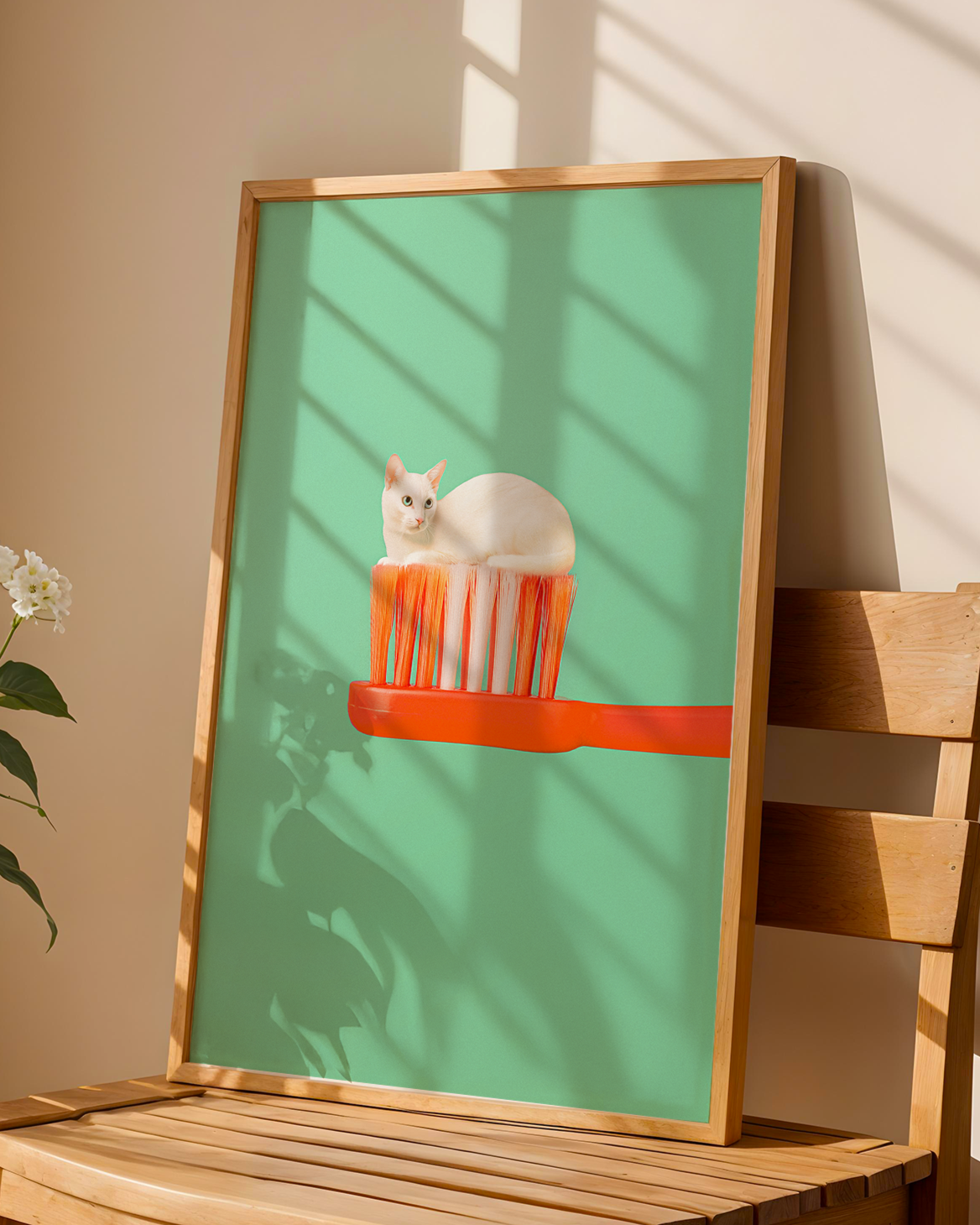 Toothpaste Cat  | Bathroom Art Print | By Vertigo Artography