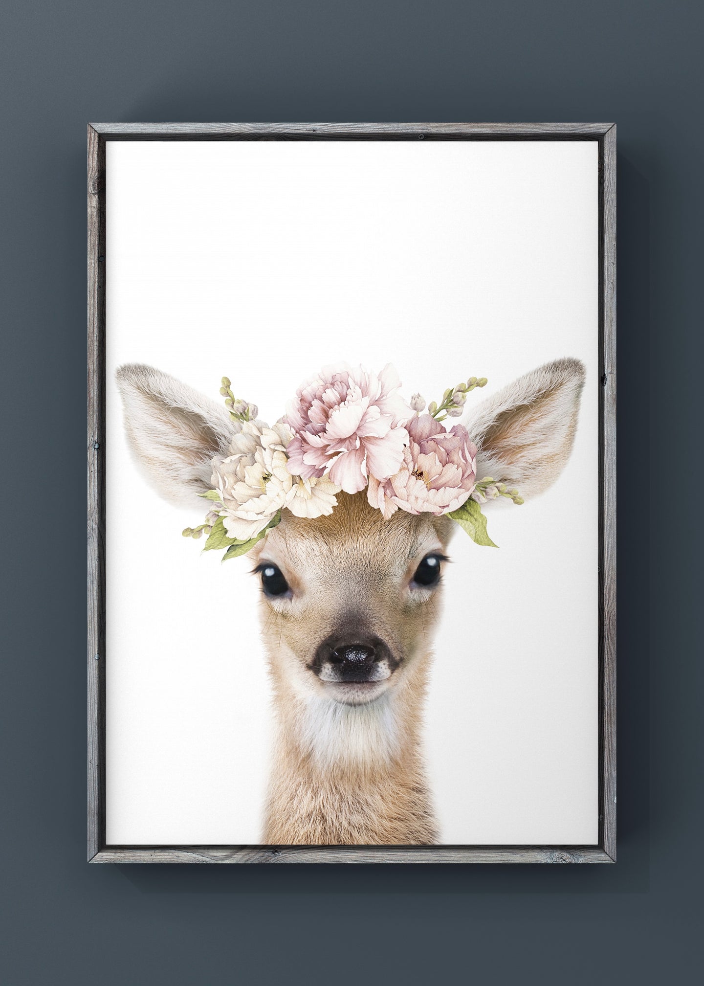Floral Baby Deer By Lola Peacock