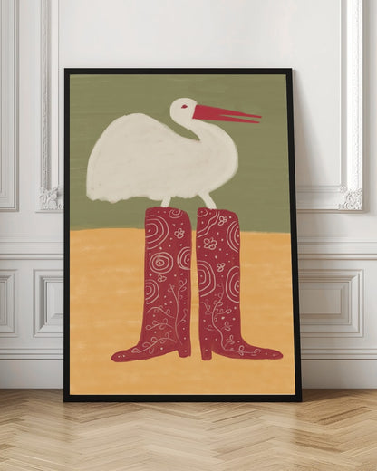 Bird in Red Boots