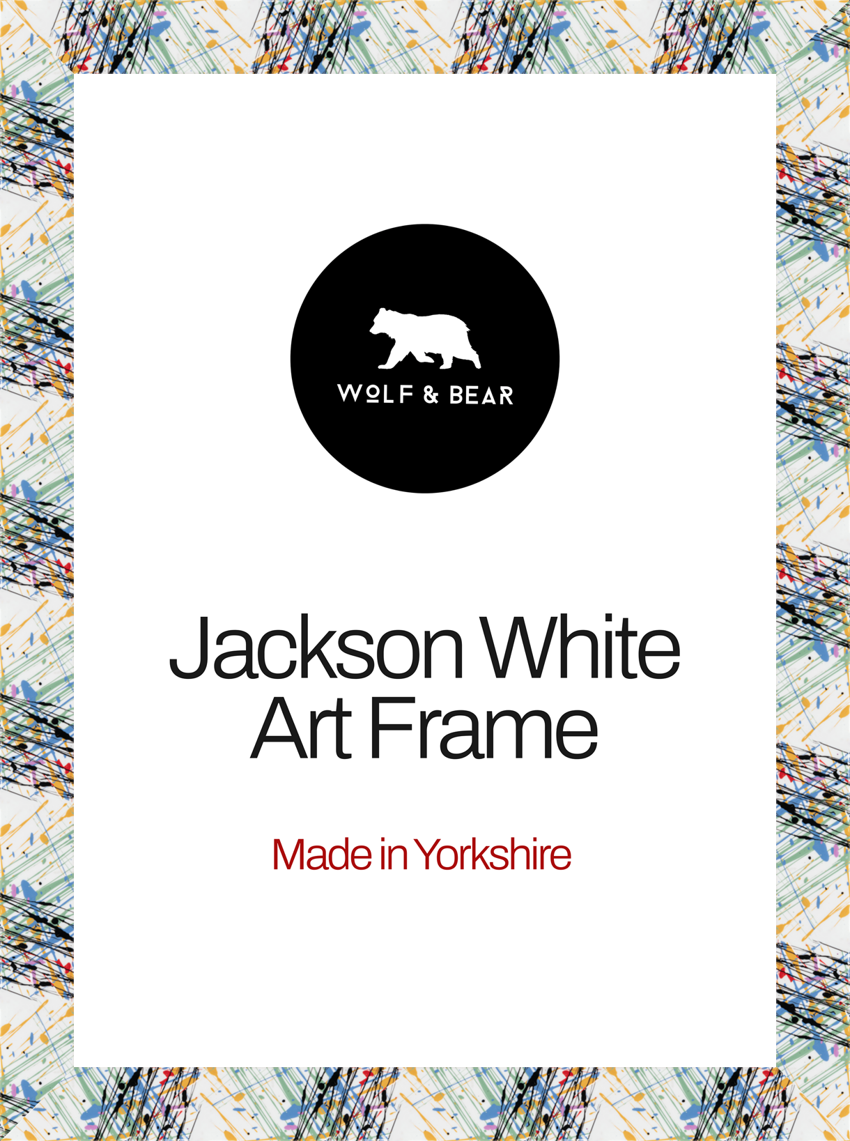 White Jackson Art Splash Frame LUX Collection