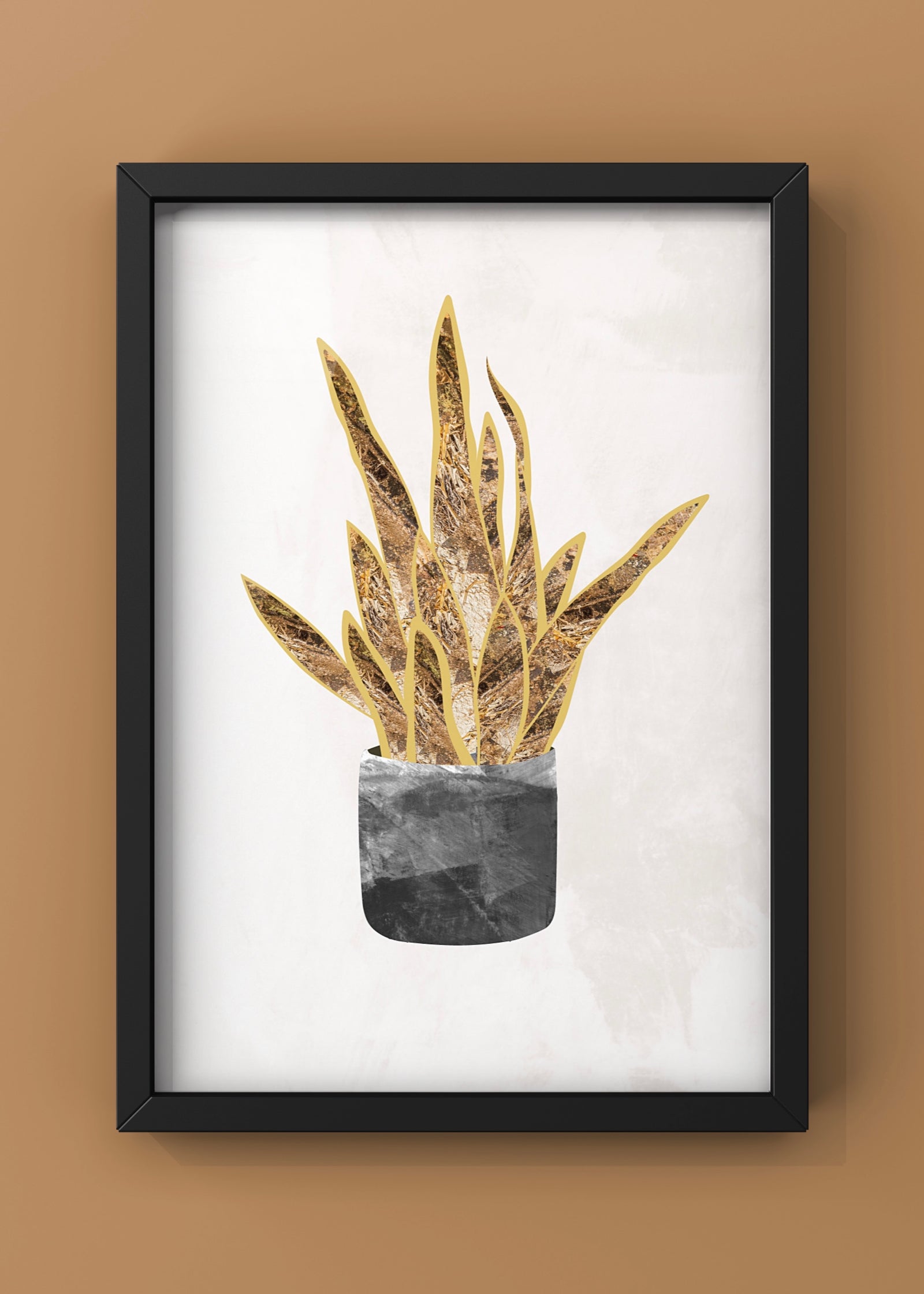 Black and gold house plant 1 By Sarah Manovski