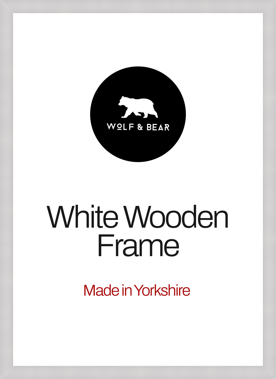 Solid Wood White Frame