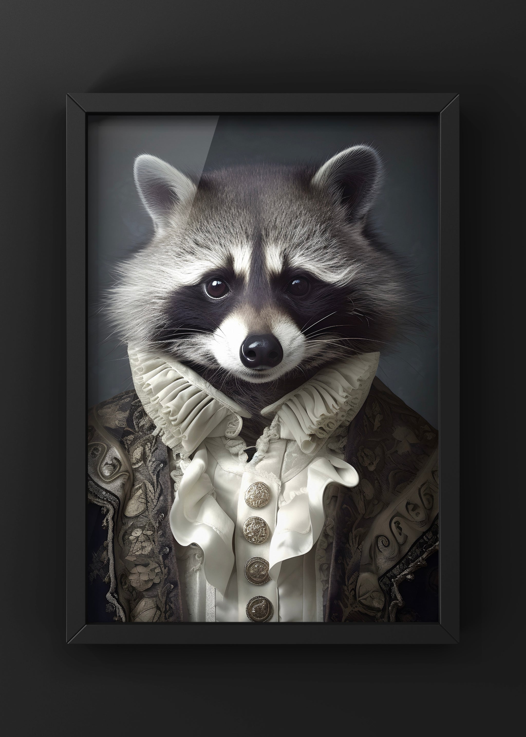 Mr Raccoon Portrait  | Altered Animal Portrait Wall Art