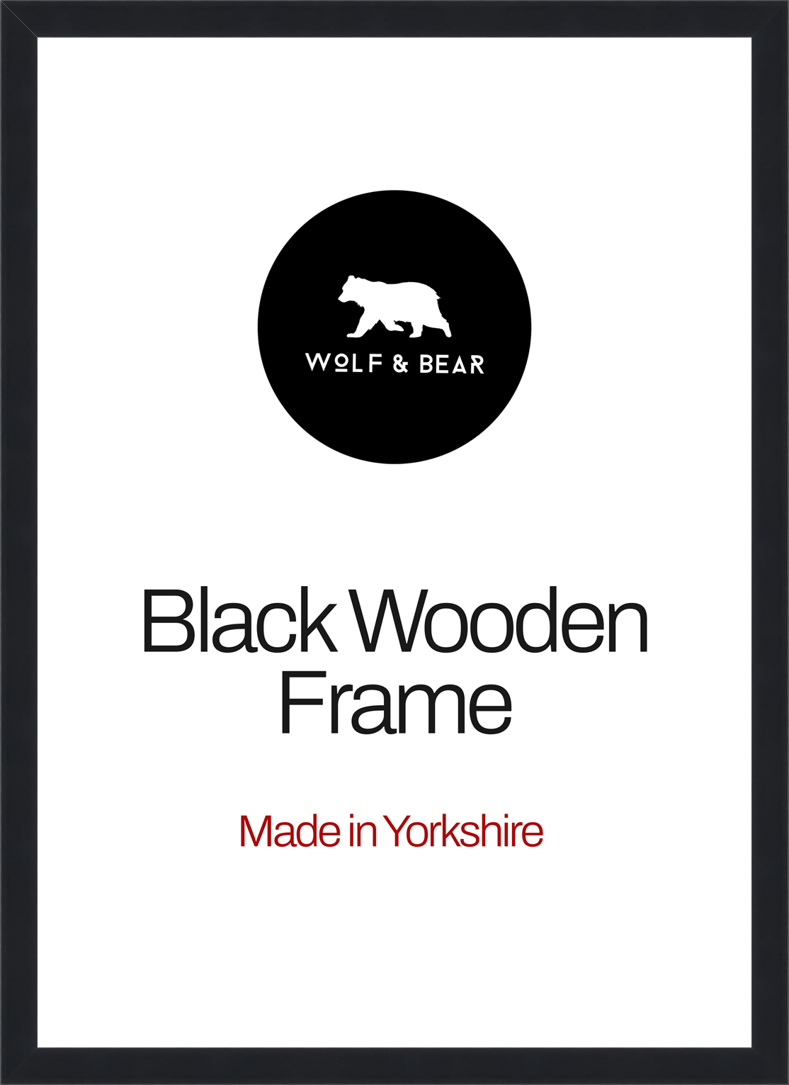Solid Wood Smooth Black Frame
