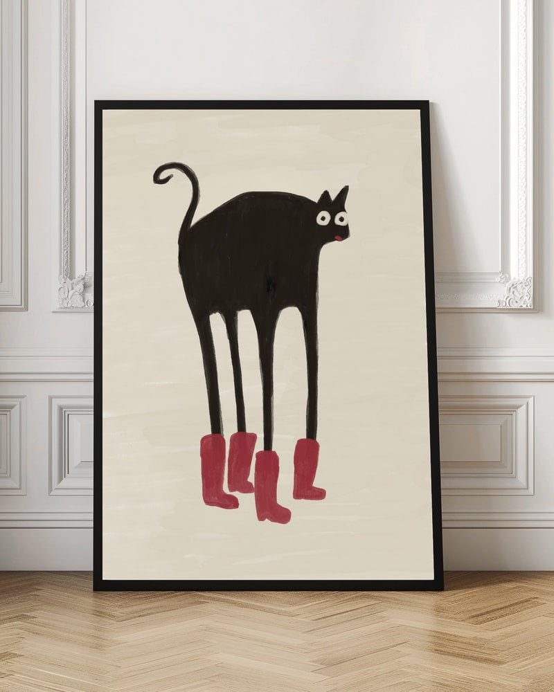 Funny Black Cat Boots