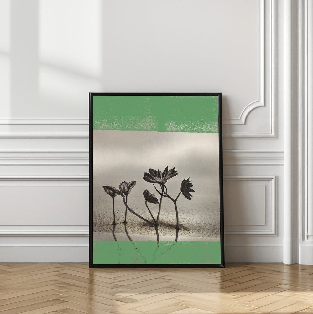 Reflected Green Flowers