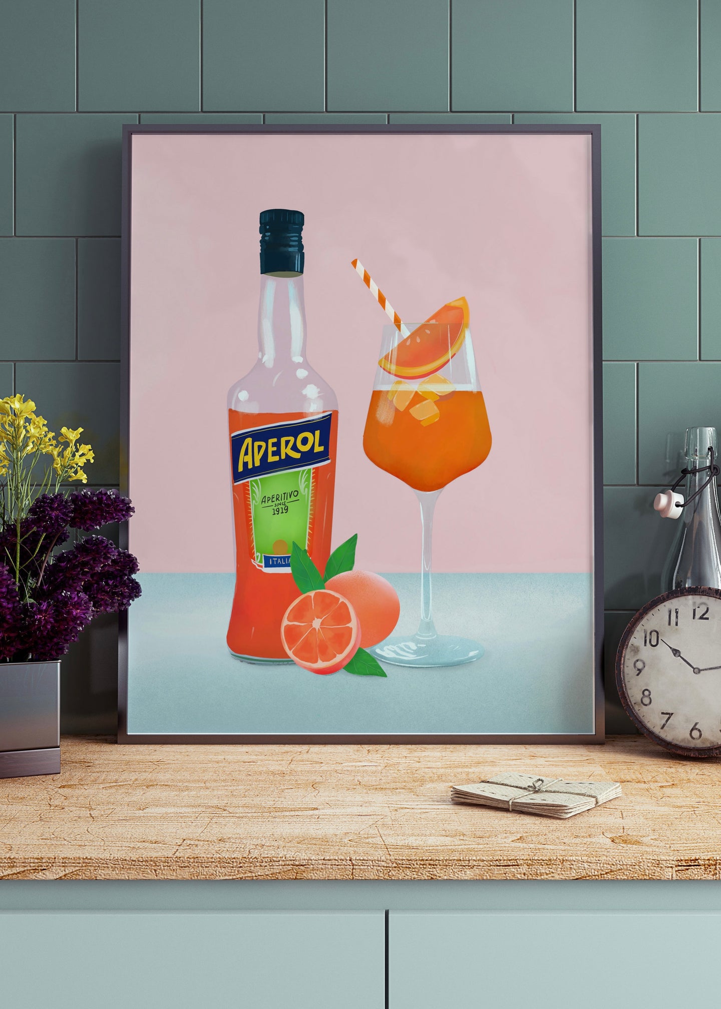 Aperol Spritz By Petra Lizde | Cocktail Wall Art Print