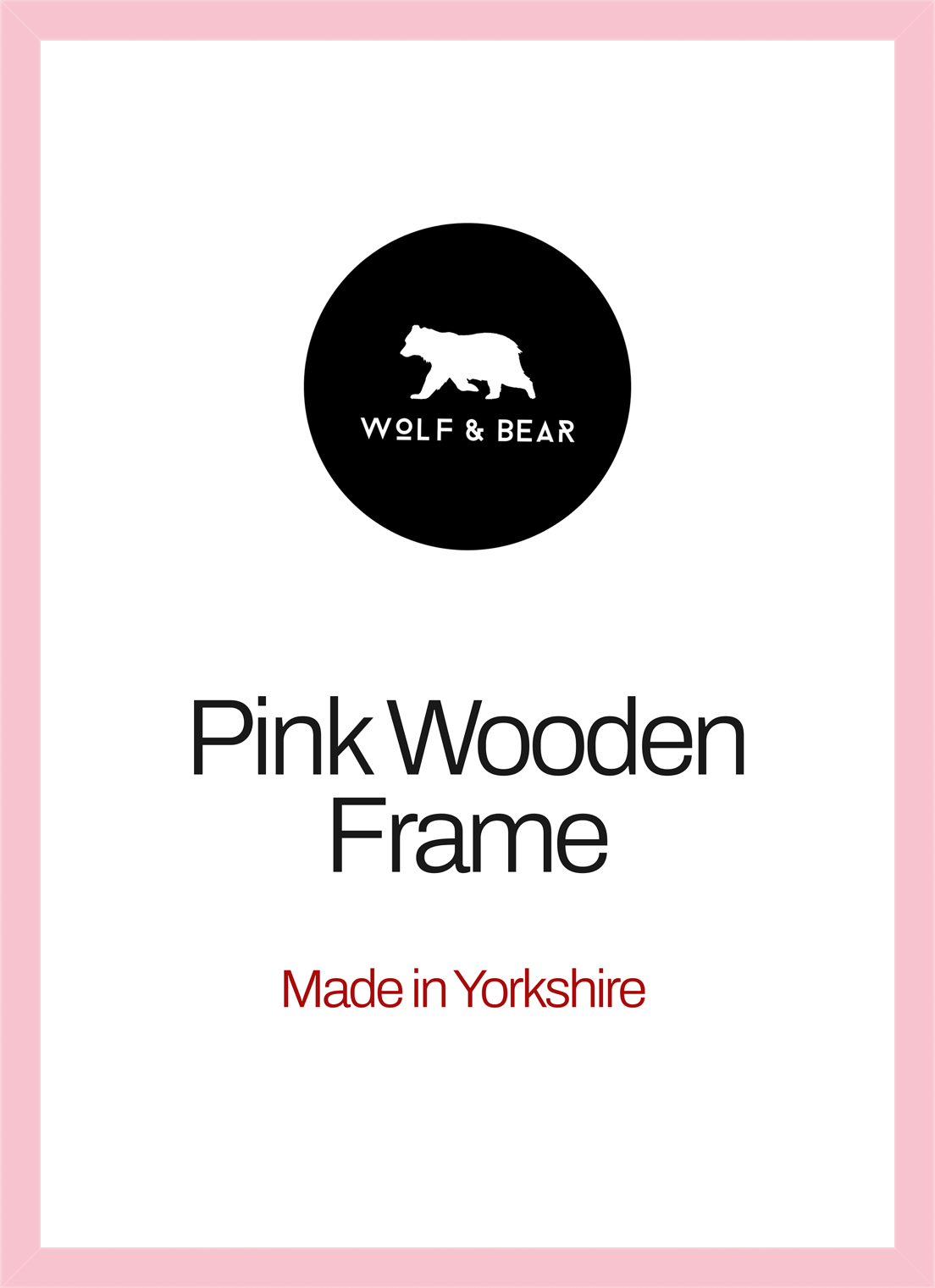 Solid Wood Pink Frame
