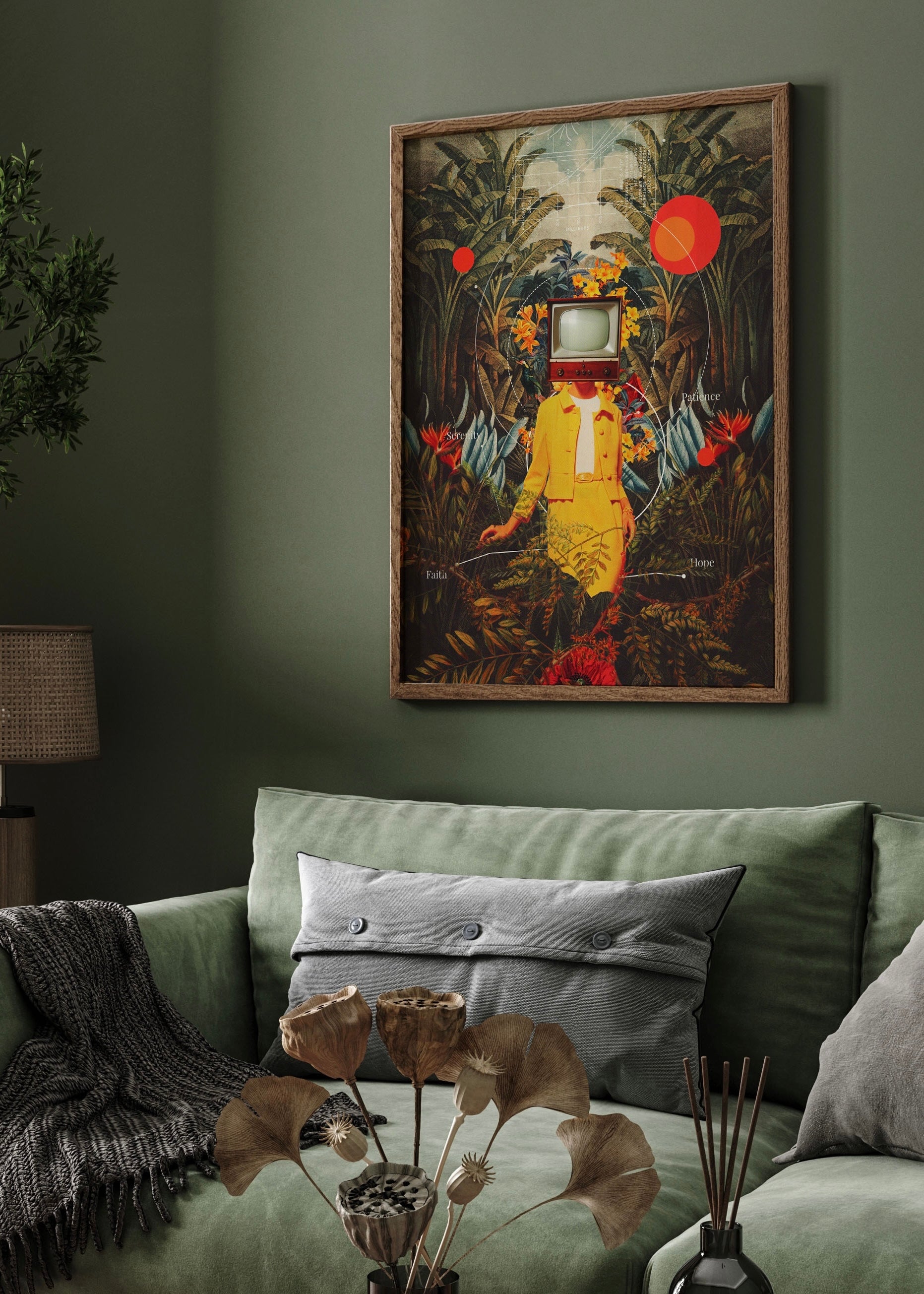 She Came From the Wilderness By Frank Moth | Vintage Botanical Wall Art Print