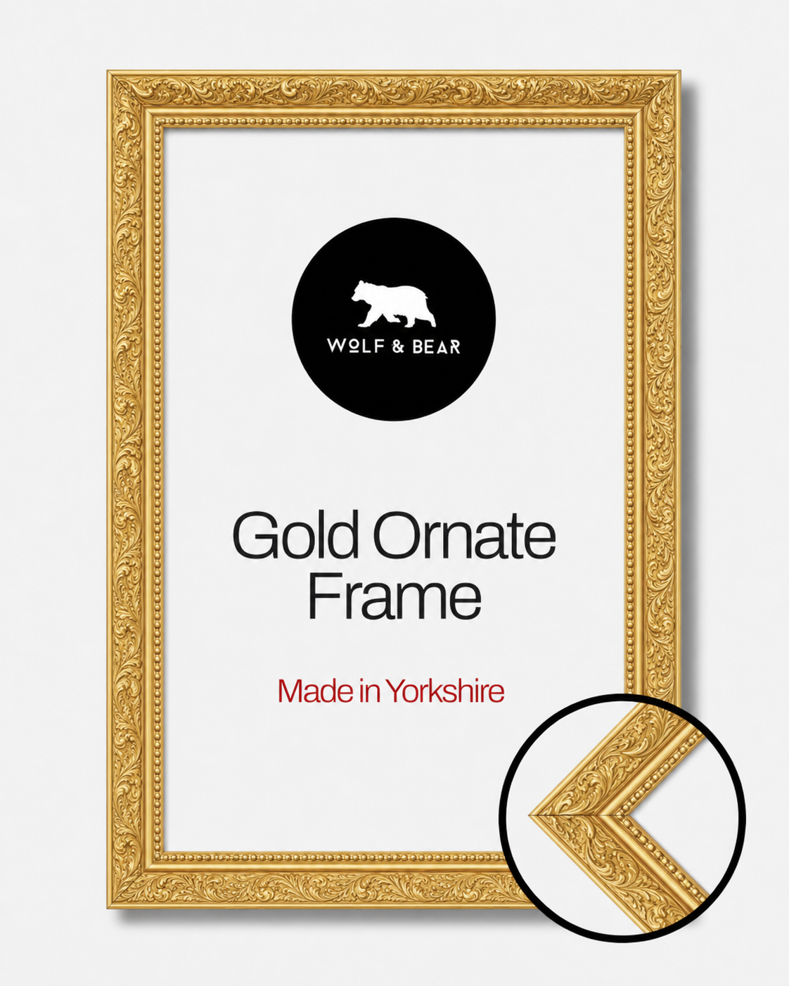Ornate Gold Frame LUX Wood Collection